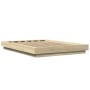 Estructura de cama madera de ingeniería roble Sonoma 140x200 cm de vidaXL, Camas y somieres - Ref: Foro24-3281191, Precio: 16...