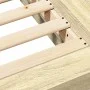 Sonoma oak engineered wood bed frame 140x200 cm by vidaXL, Beds and slatted bases - Ref: Foro24-3281191, Price: 159,97 €, Dis...
