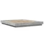 Concrete gray engineered wood bed frame 150x200cm by vidaXL, Beds and slatted bases - Ref: Foro24-3281185, Price: 162,81 €, D...