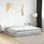 Concrete gray engineered wood bed frame 150x200cm by vidaXL, Beds and slatted bases - Ref: Foro24-3281185, Price: 162,81 €, D...