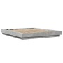 Betongrauer Bettrahmen aus Holzwerkstoff, 150 x 200 cm von vidaXL, Betten und Lattenroste - Ref: Foro24-3281185, Preis: 164,8...