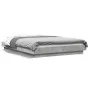 Concrete gray engineered wood bed frame 140x190cm by vidaXL, Beds and slatted bases - Ref: Foro24-3281220, Price: 154,37 €, D...