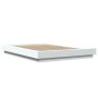 White engineered wood bed frame 140x190 cm by vidaXL, Beds and slatted bases - Ref: Foro24-3281217, Price: 161,10 €, Discount: %