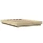 Sonoma oak engineered wood bed frame 120x200 cm by vidaXL, Beds and slatted bases - Ref: Foro24-3281198, Price: 150,83 €, Dis...
