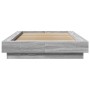Sonoma-grauer Holzwerkstoff-Bettrahmen 90 x 200 cm von vidaXL, Betten und Lattenroste - Ref: Foro24-3281215, Preis: 142,18 €,...