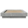 Concrete gray engineered wood bed frame 75x190 cm by vidaXL, Beds and slatted bases - Ref: Foro24-3281248, Price: 119,83 €, D...