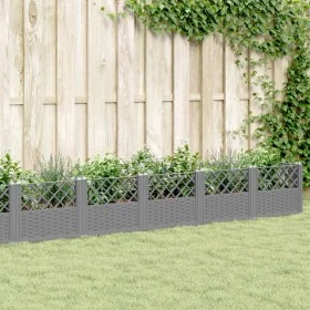 Jardinera con clavijas PP gris claro 363,5x43,5x43,5 cm de vidaXL, Maceteros y jardineras - Ref: Foro24-368028, Precio: 95,64...