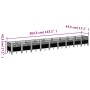 Planter with pegs PP light gray 363.5x43.5x43.5 cm by vidaXL, Pots and planters - Ref: Foro24-368028, Price: 119,44 €, Discou...