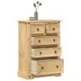 Cómoda cajonera Corona madera maciza de pino 80x43x114 cm de vidaXL, Baúles de almacenamiento - Ref: Foro24-4005671, Precio: ...