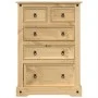 Cómoda cajonera Corona madera maciza de pino 80x43x114 cm de vidaXL, Baúles de almacenamiento - Ref: Foro24-4005671, Precio: ...