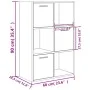 Aufbewahrungsschrank aus grauem Sperrholz, 60 x 29,5 x 90 cm von vidaXL, Bücherregale und Regale - Ref: Foro24-801138, Preis:...