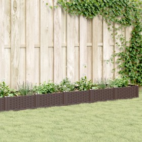 Planter with pegs PP brown 362.5x42.5x28.5 cm by vidaXL, Pots and planters - Ref: Foro24-368021, Price: 97,21 €, Discount: %