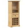 Mueble botellero Corona madera maciza de pino 56x35x120 cm