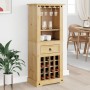 Mueble botellero Corona madera maciza de pino 56x35x120 cm