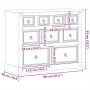 Corona Kommode aus massivem Kiefernholz 103x46x83 cm von vidaXL, Aufbewahrungskisten - Ref: Foro24-4005678, Preis: 216,32 €, ...