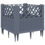 Pflanzgefäß mit Stiften PP grau 43,5x43,5x43,5 cm von vidaXL, Töpfe und Pflanzgefäße - Ref: Foro24-368009, Preis: 26,18 €, Ra...