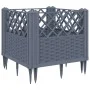 Planter with pegs PP gray 43.5x43.5x43.5 cm by vidaXL, Pots and planters - Ref: Foro24-368009, Price: 25,86 €, Discount: %