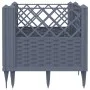 Planter with pegs PP gray 43.5x43.5x43.5 cm by vidaXL, Pots and planters - Ref: Foro24-368009, Price: 25,86 €, Discount: %