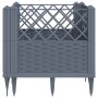 Pflanzgefäß mit Stiften PP grau 43,5x43,5x43,5 cm von vidaXL, Töpfe und Pflanzgefäße - Ref: Foro24-368009, Preis: 26,18 €, Ra...