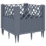 Pflanzgefäß mit Stiften PP grau 43,5x43,5x43,5 cm von vidaXL, Töpfe und Pflanzgefäße - Ref: Foro24-368009, Preis: 26,18 €, Ra...