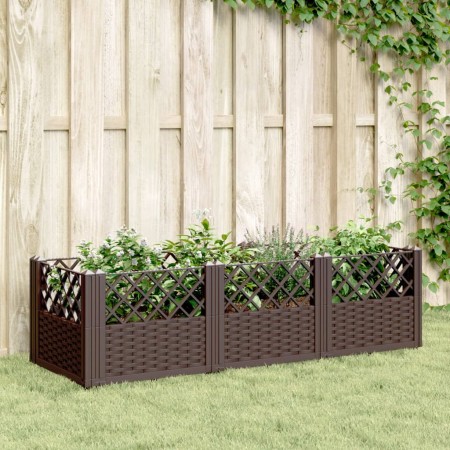 Pflanzgefäß mit braunen PP-Heringen 123,5 x 43,5 x 43,5 cm von vidaXL, Töpfe und Pflanzgefäße - Ref: Foro24-368016, Preis: 55...
