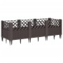 Planter with pegs PP brown 123.5x43.5x43.5 cm by vidaXL, Pots and planters - Ref: Foro24-368016, Price: 55,72 €, Discount: %