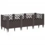 Planter with pegs PP brown 123.5x43.5x43.5 cm by vidaXL, Pots and planters - Ref: Foro24-368016, Price: 54,83 €, Discount: %