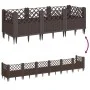 Planter with pegs PP brown 123.5x43.5x43.5 cm by vidaXL, Pots and planters - Ref: Foro24-368016, Price: 54,83 €, Discount: %