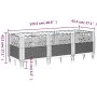 Planter with pegs PP brown 123.5x43.5x43.5 cm by vidaXL, Pots and planters - Ref: Foro24-368016, Price: 54,83 €, Discount: %