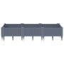 Planter with gray PP pegs 125x40x28.5 cm by vidaXL, Pots and planters - Ref: Foro24-368014, Price: 49,94 €, Discount: %