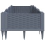 Planter with gray PP pegs 125x40x28.5 cm by vidaXL, Pots and planters - Ref: Foro24-368014, Price: 49,94 €, Discount: %