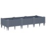 Planter with gray PP pegs 125x40x28.5 cm by vidaXL, Pots and planters - Ref: Foro24-368014, Price: 49,94 €, Discount: %