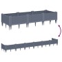Planter with gray PP pegs 125x40x28.5 cm by vidaXL, Pots and planters - Ref: Foro24-368014, Price: 49,94 €, Discount: %