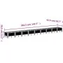 Planter with pegs PP light gray 362.5x42.5x28.5 cm by vidaXL, Pots and planters - Ref: Foro24-368023, Price: 77,90 €, Discoun...