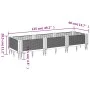 Pflanzgefäß mit grauen PP-Heringen 125 x 40 x 28,5 cm von vidaXL, Töpfe und Pflanzgefäße - Ref: Foro24-368014, Preis: 48,92 €...