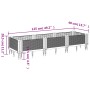 Planter with gray PP pegs 125x40x28.5 cm by vidaXL, Pots and planters - Ref: Foro24-368014, Price: 49,94 €, Discount: %