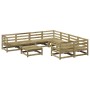Gartensofa-Set 9-teilig aus imprägniertem Kiefernholz von vidaXL, Gartensets - Ref: Foro24-3299369, Preis: 527,33 €, Rabatt: %