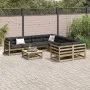 Gartensofa-Set 9-teilig aus imprägniertem Kiefernholz von vidaXL, Gartensets - Ref: Foro24-3299369, Preis: 519,13 €, Rabatt: %