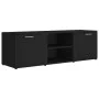 Black plywood TV cabinet 120x34x37 cm by vidaXL, TV Furniture - Ref: Foro24-801162, Price: 70,49 €, Discount: %