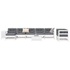 Garden sofa set 10 pieces solid white pine wood by vidaXL, Garden sets - Ref: Foro24-3250669, Price: 684,51 €, Discount: %