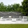 Gartensofa-Set 10-teilig aus massivem weißem Kiefernholz von vidaXL, Gartensets - Ref: Foro24-3250669, Preis: 684,51 €, Rabat...