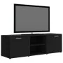 Black plywood TV cabinet 120x34x37 cm by vidaXL, TV Furniture - Ref: Foro24-801162, Price: 70,49 €, Discount: %
