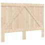 Bed frame with gray pine wood headboard 140x200 cm by vidaXL, Beds and slatted bases - Ref: Foro24-3281564, Price: 212,48 €, ...