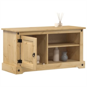 Mueble de TV Corona madera maciza de pino 100x37x52 cm
