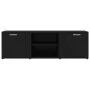 Black plywood TV cabinet 120x34x37 cm by vidaXL, TV Furniture - Ref: Foro24-801162, Price: 70,49 €, Discount: %