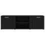 Schwarzer TV-Schrank aus Sperrholz, 120 x 34 x 37 cm von vidaXL, TV-Möbel - Ref: Foro24-801162, Preis: 71,55 €, Rabatt: %