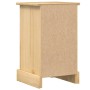 Mesita de noche Corona madera maciza de pino 35x32,5x58 cm