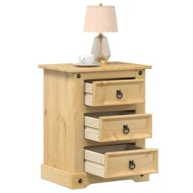 Mesita de noche Corona madera maciza de pino 53x39x66 cm de vidaXL, Mesitas de noche - Ref: Foro24-4005659, Precio: 89,96 €, ...