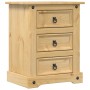 Mesita de noche Corona madera maciza de pino 53x39x66 cm