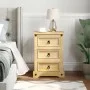 Mesita de noche Corona madera maciza de pino 53x39x66 cm de vidaXL, Mesitas de noche - Ref: Foro24-4005659, Precio: 89,96 €, ...